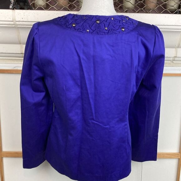 Birch Hill BNWT 90s Y2k studded purple blazer w/ pockets and hook closures - Picture 4 of 11